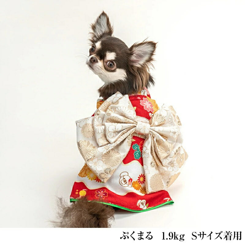クレイジーブー CRAZYBOO 菊柄着物【犬服 小型犬 ウエア 着物 お正月