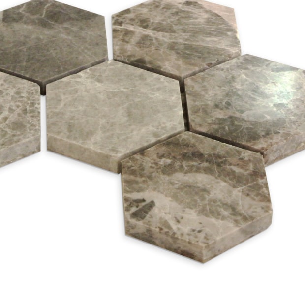 ラフィニタ AS4313HEX48 / 天然石ヘキサゴンモザイク | タイル販売の