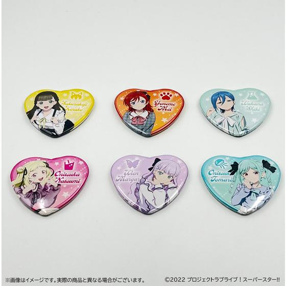 6点 ラブライブ！ Liella! ゆめかわガーリー ハート缶バッジ 鬼塚冬毬
