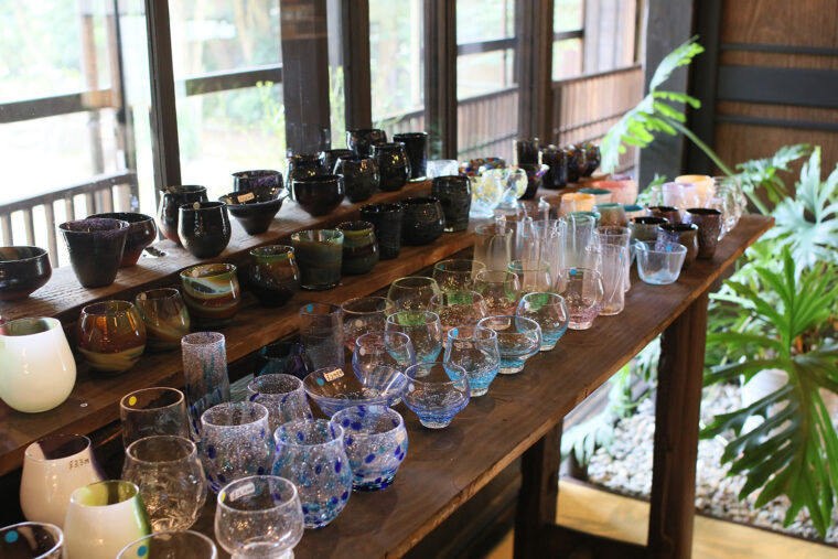 今月の気になる・硝子工房 GORIの基地】素敵なぐい呑みがいっぱいの