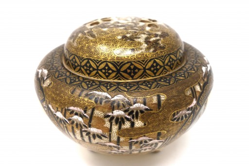 七宝花瓶 龍と鳳凰 花唐草文 骨董2 高級日本七宝花瓶 龍と