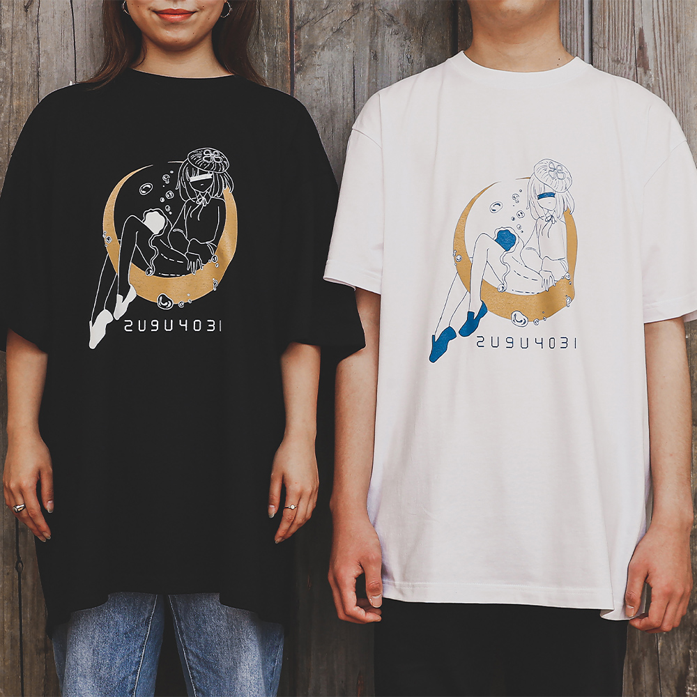 オーラルラビリンスビックシルエットTシャツ白色