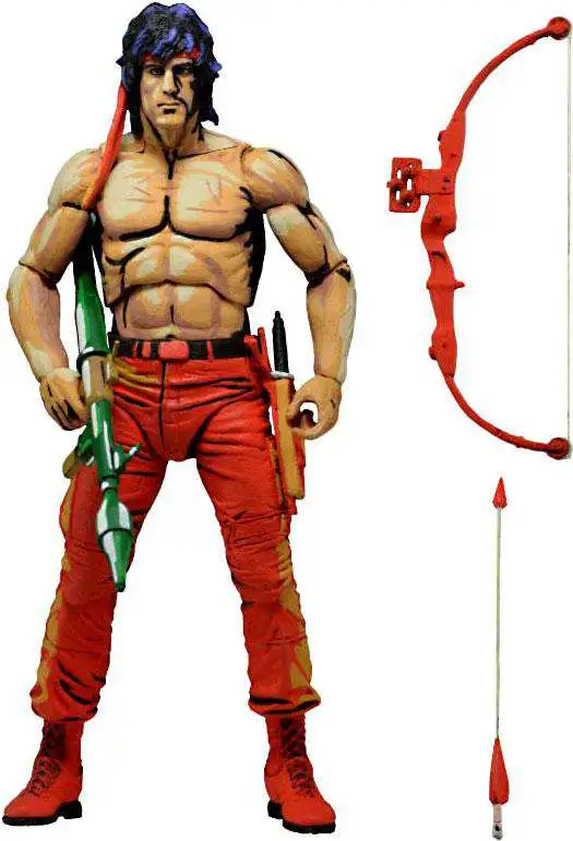 NECA Rambo First Blood Part II Classic Video Game Rambo Action