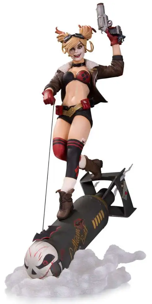 DC Bombshells Harley Quinn Statue Opened Inspected. DC