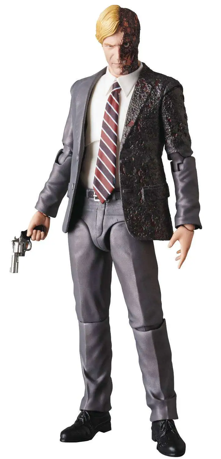 DC The Dark Knight MAFEX Harvey Dent Two-Face 6.5 Action Figure