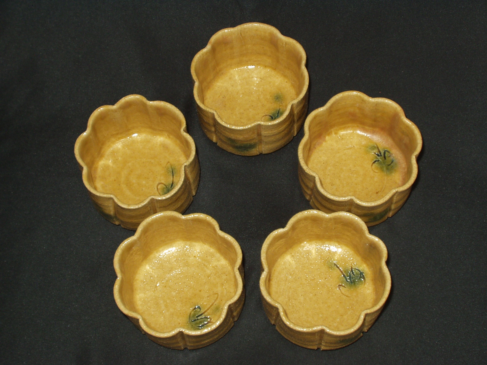 岩月竹光 作 黄瀬戸 巻板皿 5枚セット 岩月竹光 作