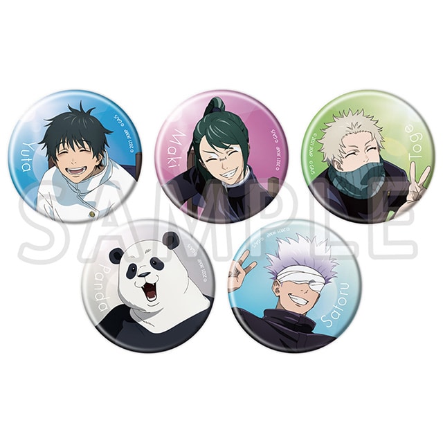 呪術廻戦 オーロラアクキー 缶バッジ 原作絵 五条悟 夏油傑 家