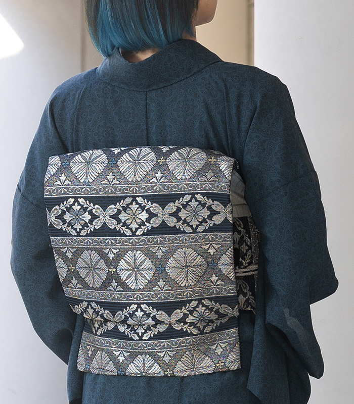 専用帯2539 ○高級 正絹 刺繍 夏帯 名古屋仕立て 名古屋帯 鶴 お仕立