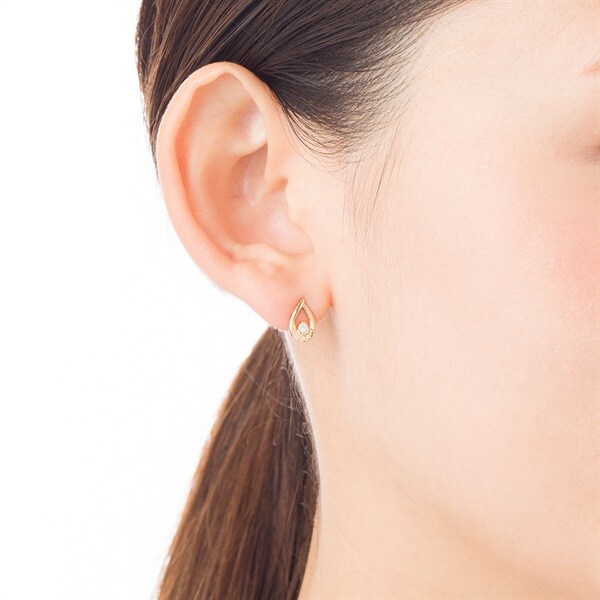 EAU DOUCE 節約 4°C K18イエローゴールド ピアス 匿名配送 ヨンドシー