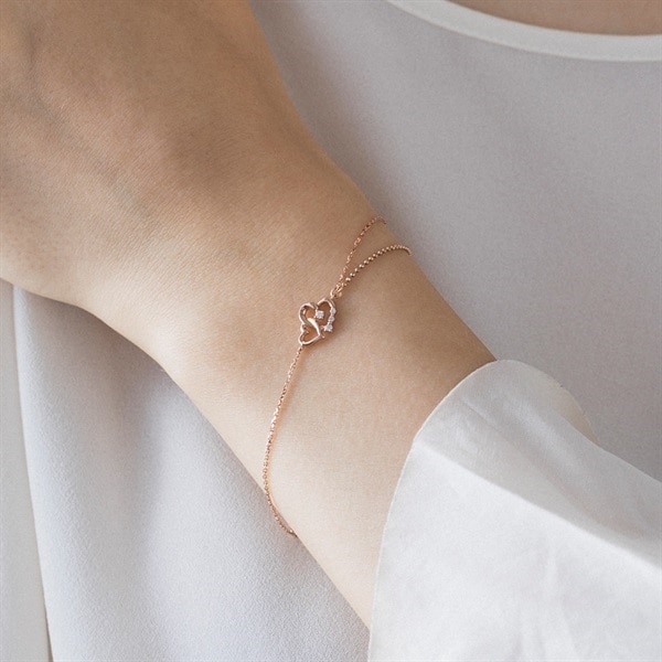 CELINE トリオンフロゴブレスレットピンクゴールド