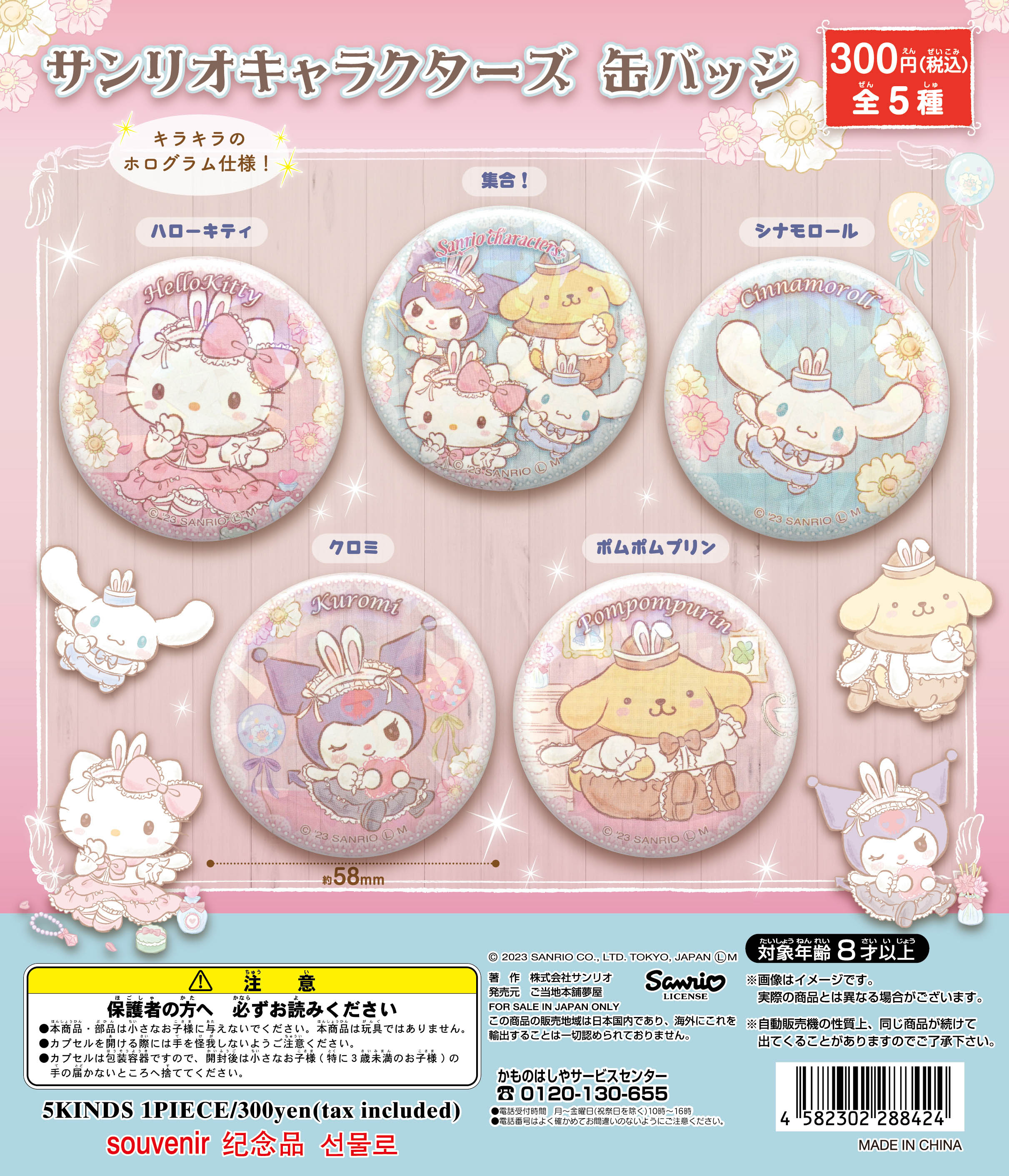 ファントムバスターズ ファボテリア 是岸遊人 缶バッジ サンリオ