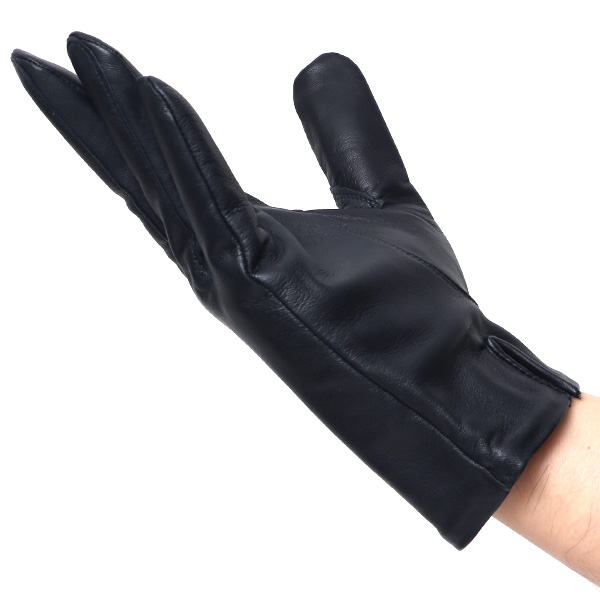 DSQUARED2 ブラックレザー 本革 手袋 ジッパー付き DSQUARED2 ブラック