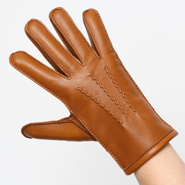 東京ヒマワリ / KURODA(クロダ) ディアスキン(鹿革) カシミヤ100％裏地