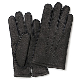 Restelli ペッカリー革手袋 ブラック サイズ8 DENTS（デンツ） DENTS