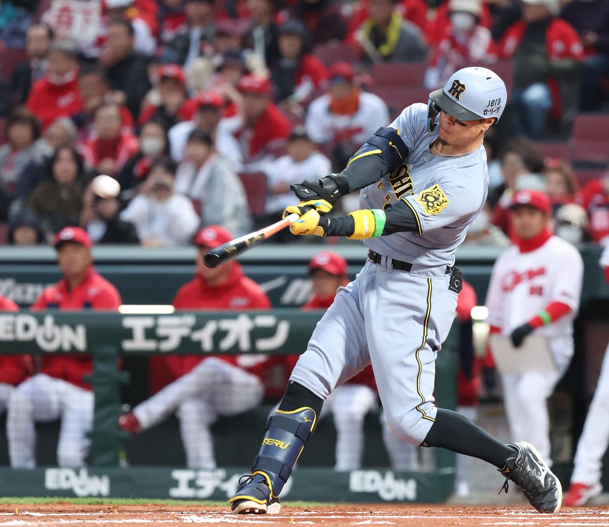 RC【佐藤輝明】開幕スタメンプロ初打席初打点（21.3.26） RC【佐藤輝明