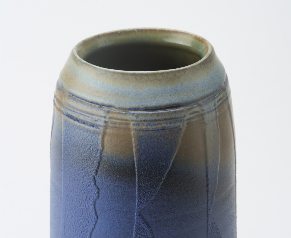 美濃焼 百窯 安藤百利行 花瓶 セット 高さ22cm 箱、由緒書付 美濃焼 百