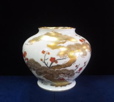 大倉陶園 松竹梅 花瓶 - 土岐陶器本店