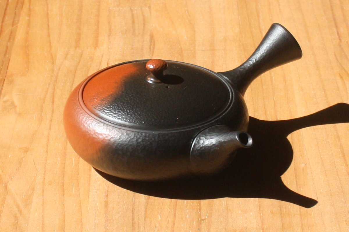 村田益規 朱窯変大平丸急須 陶製茶こし yoshiki07 - 常滑焼急須館