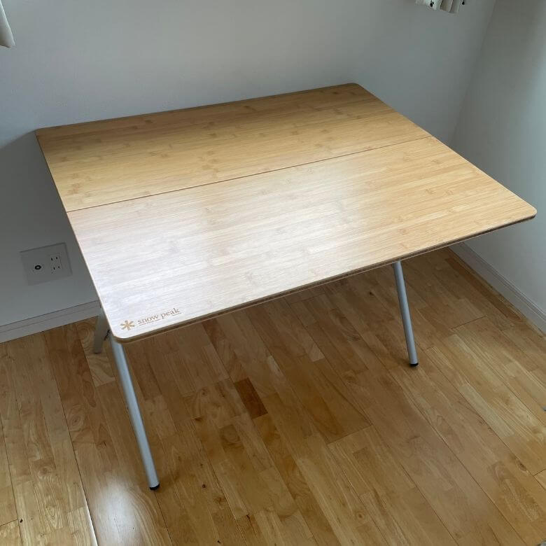 レビュー】スノーピーク ワンアクションテーブルを自宅でテレワーク