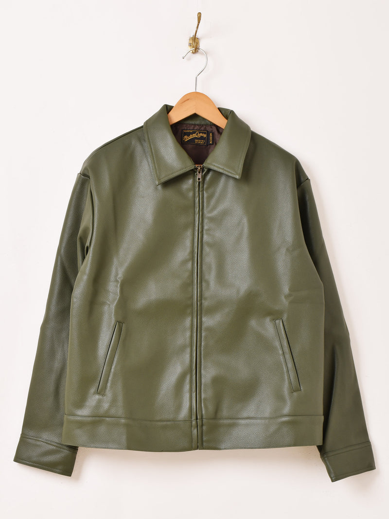 3色展開】Backers フェイクレザー ジップアップジャケット – 古着屋Top