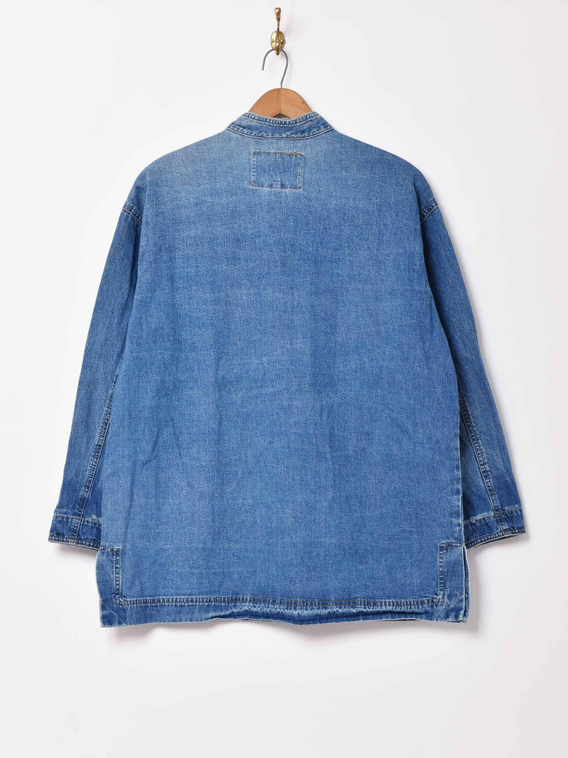 チャイナボタン デニムジャケット – 古着屋Top of the Hillのネット