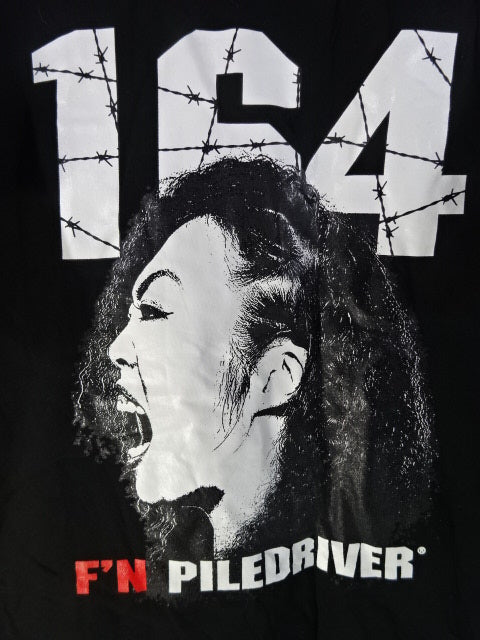直筆サイン入り】松本浩代「164 F'N PILEDRIVER」Tシャツ②(ブラック