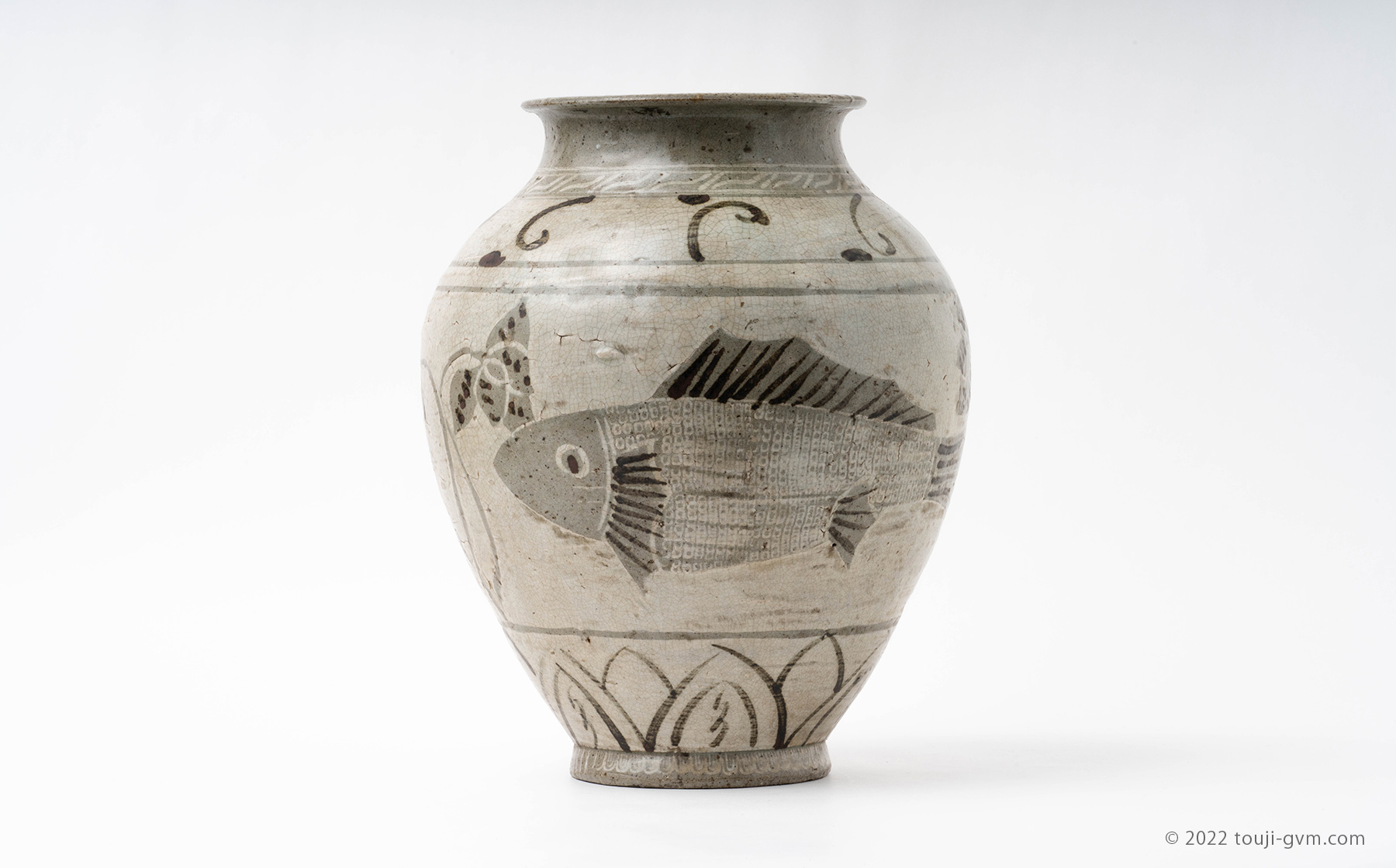 李朝 須恵器 花瓶 時代 発掘品？ オブジェ 李朝 盤口壺 須恵器