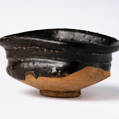 ma60227『黒織部 ぐい呑』斗 /骨董品 古美術 古玩 アンティーク