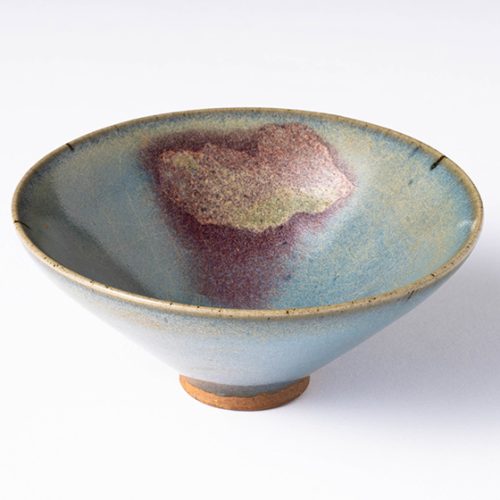 中国鈞窯窯変澱青釉双耳鉢C6906