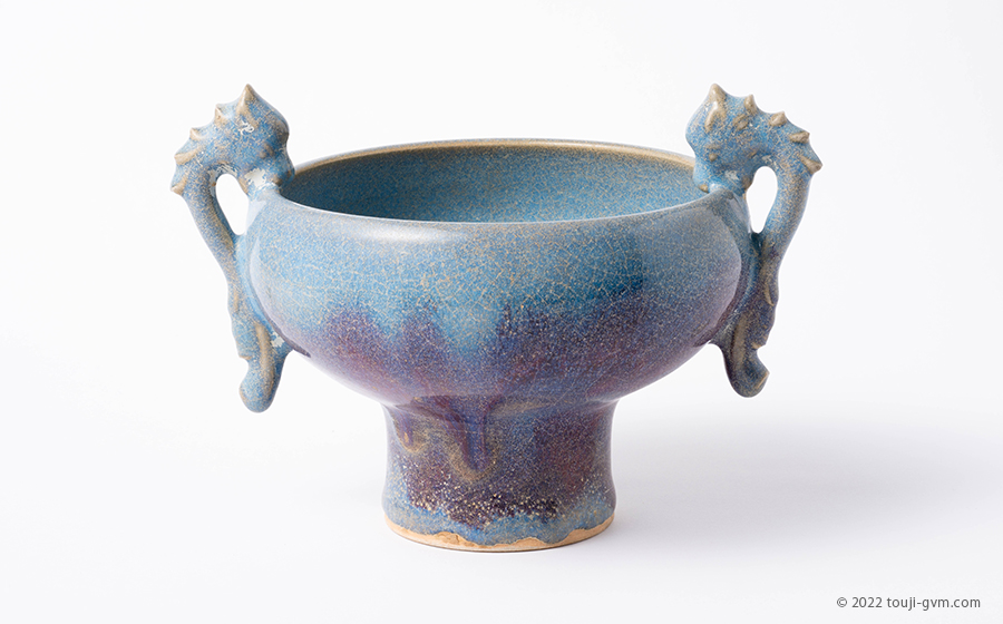 中国 清時代 窯変鈞釉筆洗 アンティーク 送料込み250913 掌の骨董59.