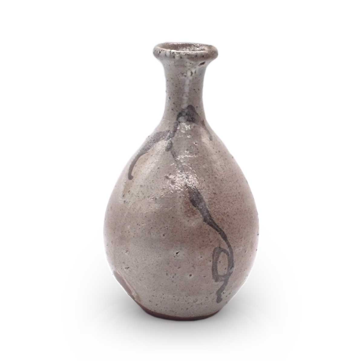 絵唐津 鶴首 花入 中川自然坊氏