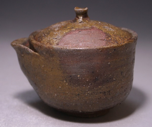 ㊽備前焼 宝瓶 登り窯 桃 もも モモ 手びねり 急須 ㊽備前焼 宝瓶 登り