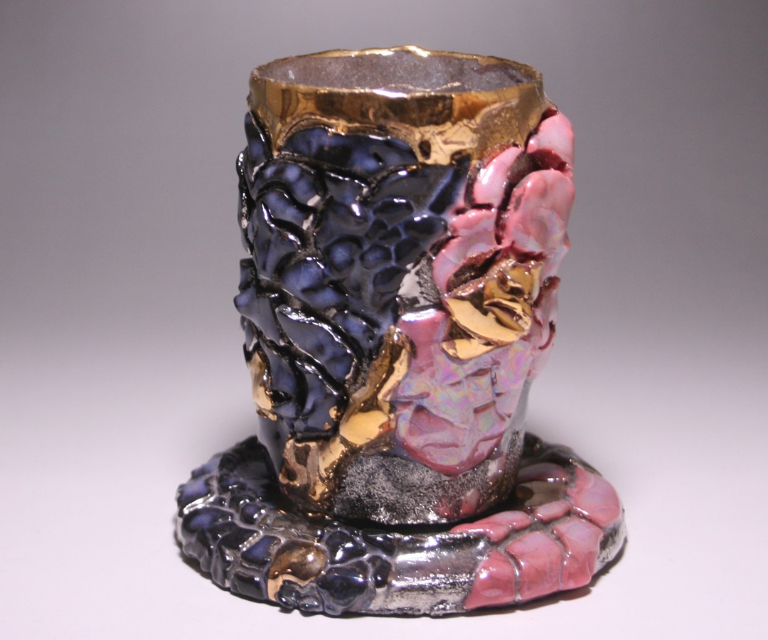 市川透 ぐい呑 金彩酒杯