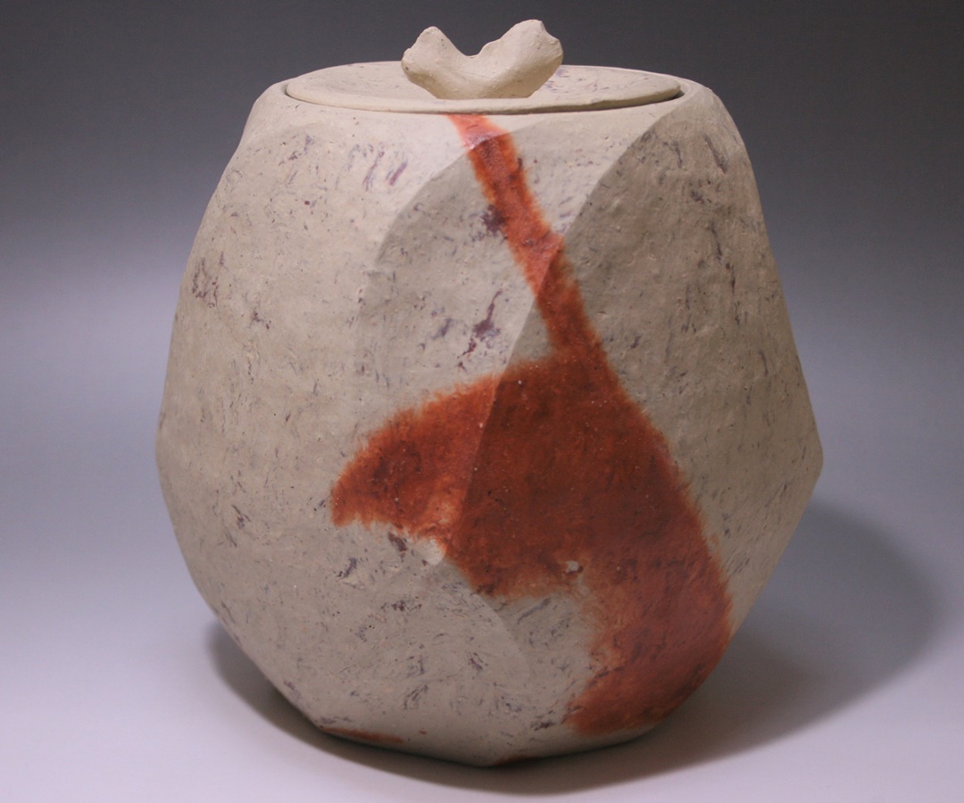 人気作家☆横山直樹《師：川端文男》☆備前自然練り込み茶碗