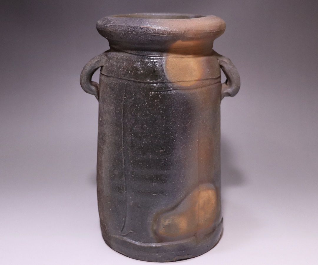 備前焼 花入れ ＊ゴマ在り ＊伊勢崎窯 ストア 備前焼 花入れ ＊ゴマ