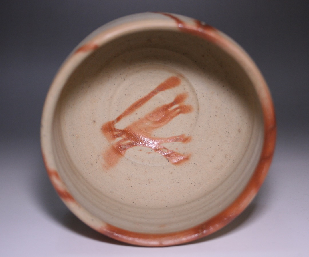 ☆ 山本陶秀 備前緋襷盃 手になじむ一品です☆x448 ☆ 山本陶秀 備前緋