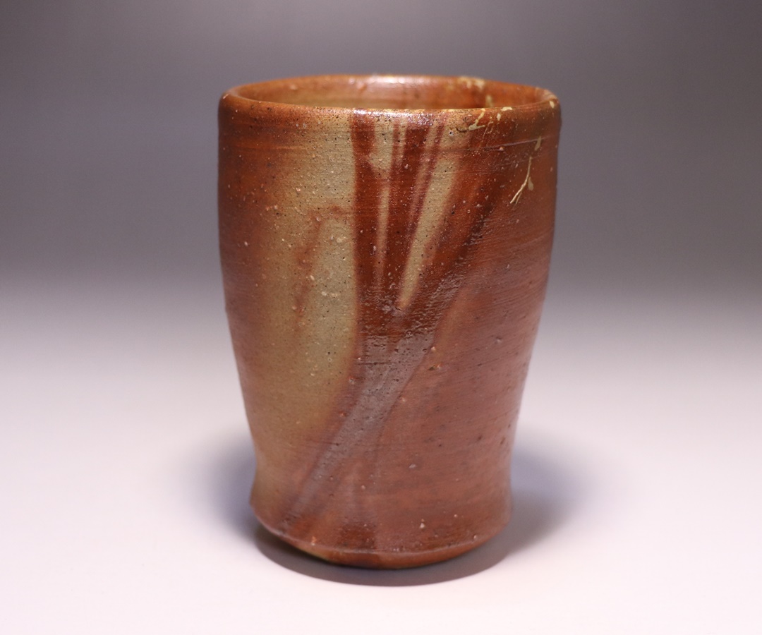 再お値下げ 備前焼流れゴマ中壺・伊勢崎紳作【14】 再お値下げ 備前焼