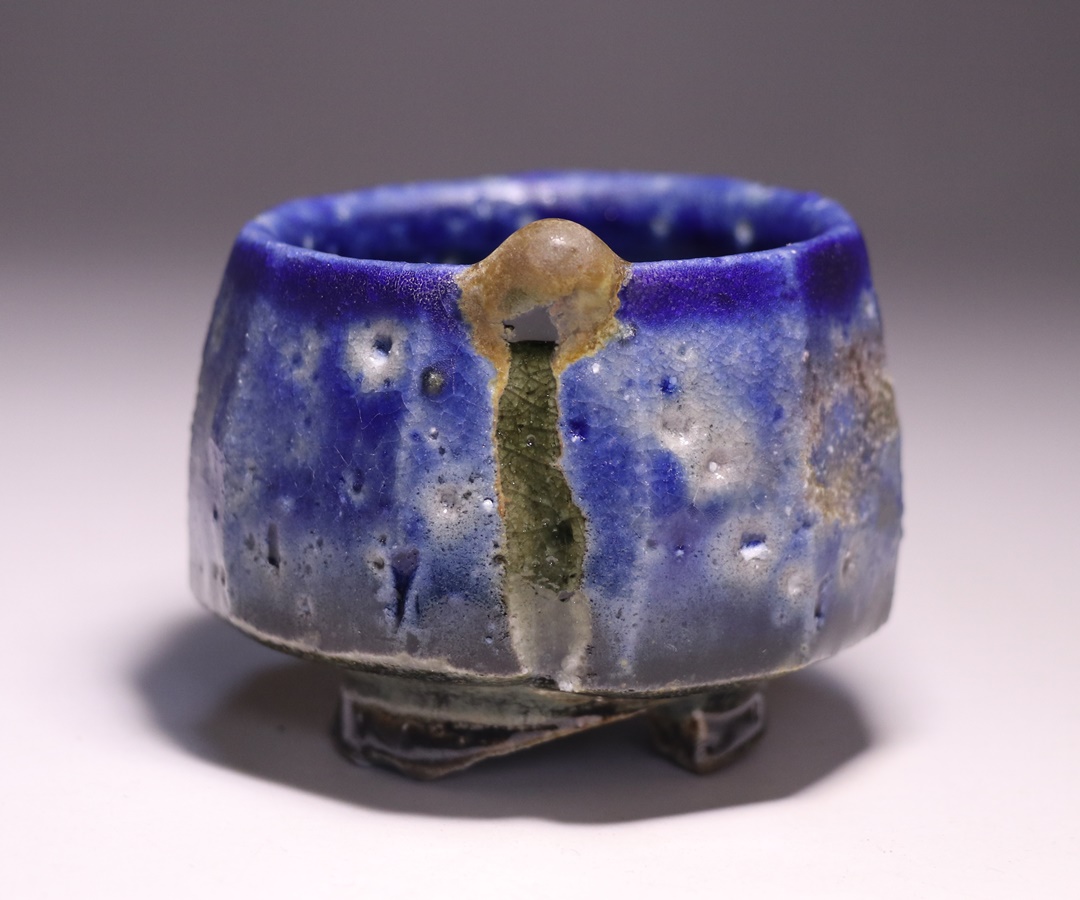 馬場隆志 作 「備前窯変蒼ぐい呑」 ～備前焼専門卸小売店 川口陶楽苑～