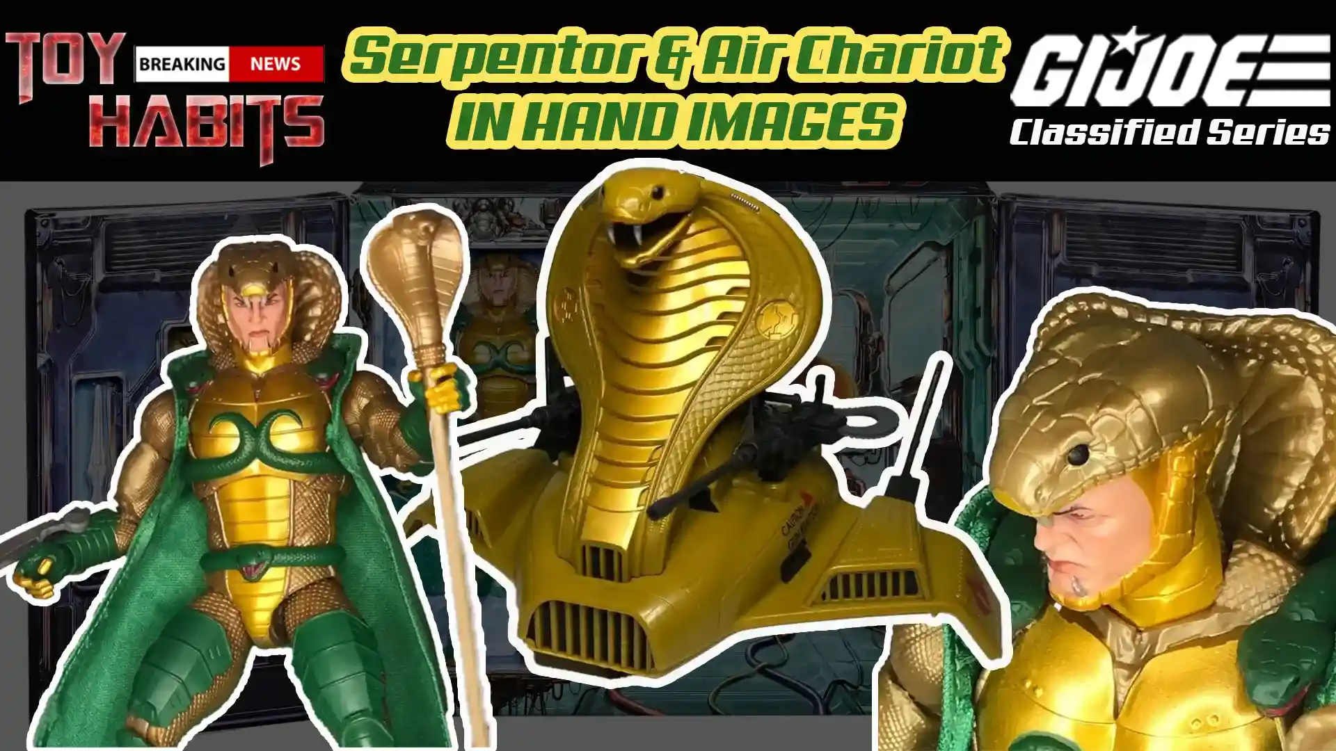 Serpentor & Air Chariot GI Joe Classified Series In Hand Images