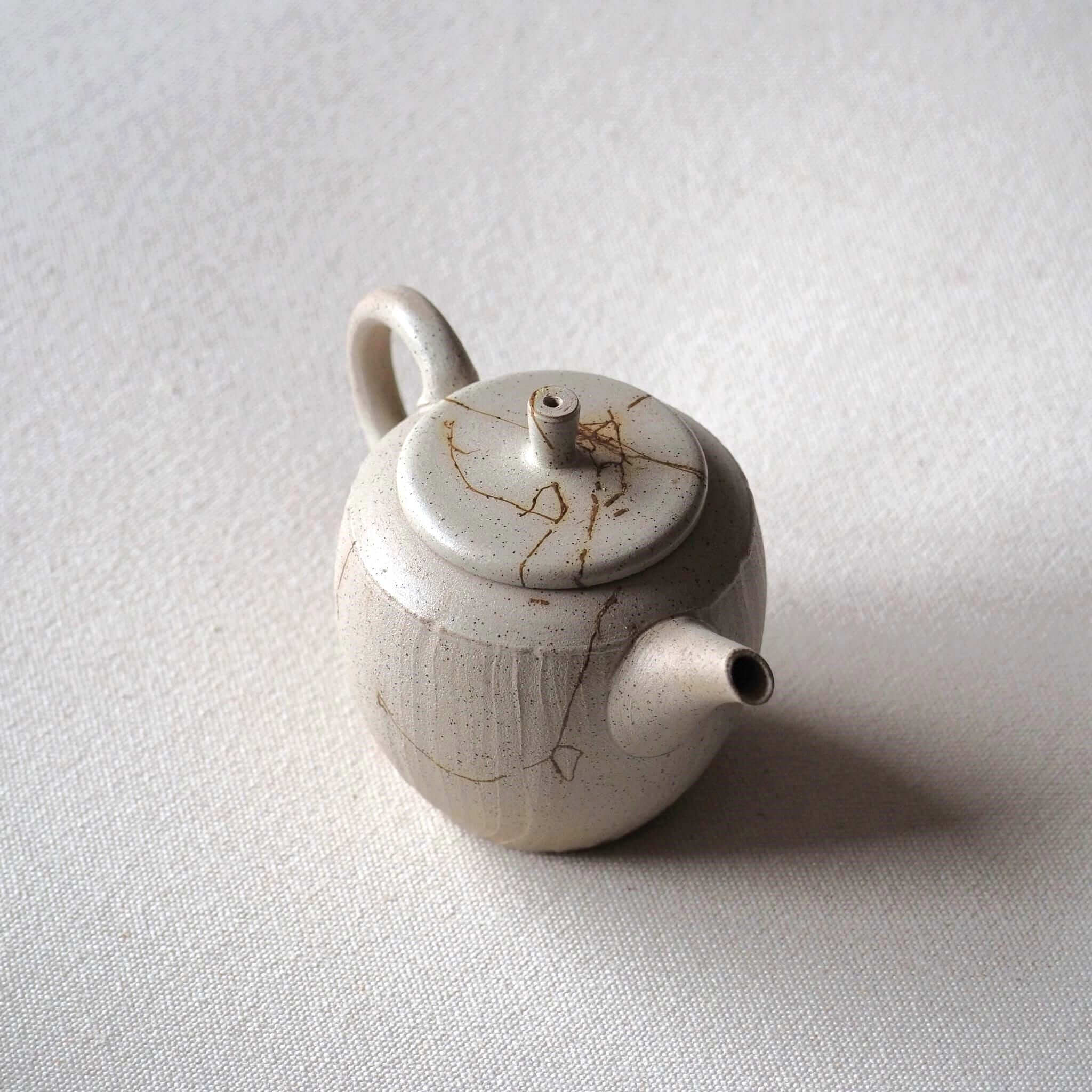 日本常滑烧伊藤成二(甚秋陶苑) 白藻掛茶壶[东山堂茶具专卖店网上商店