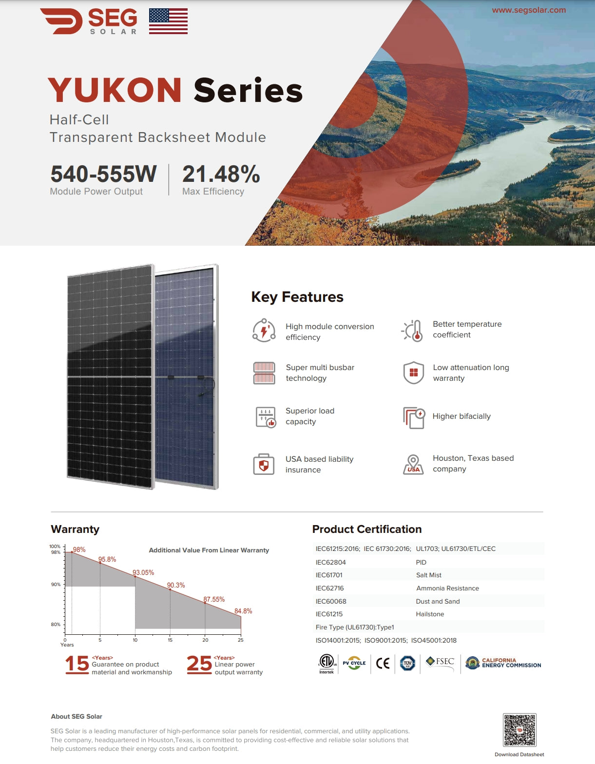 SEG 550W Solar Panel – TSolar