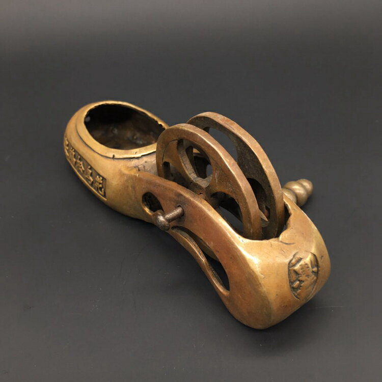 古玩雜項收藏大號銅墨斗木工拉線木豆復古古代木匠工具雜項收藏1入| 銀