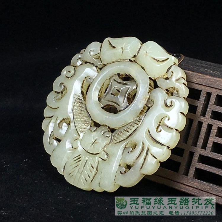 明から清時代和田玉双貔貅龍亀 瑞獣純和田玉彫り古玉石繊細(F-57)