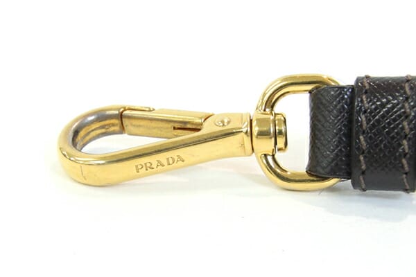 楽天市場】プラダ ショルダーストラップ ダークブラウン ゴールド金具