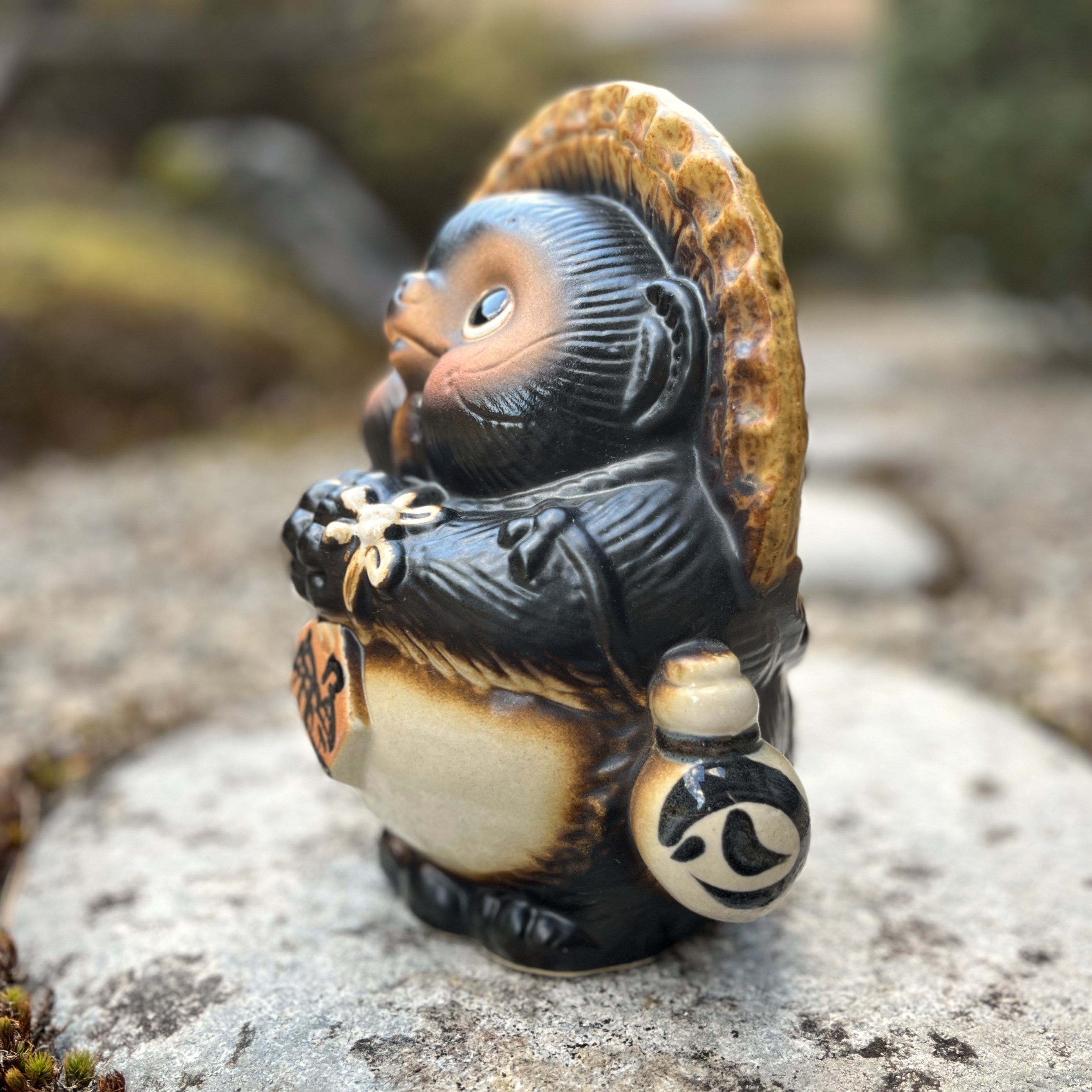 楽天市場】お願い狸オス 5号 たぬき かわいい 置物 陶器 信楽焼 たぬき