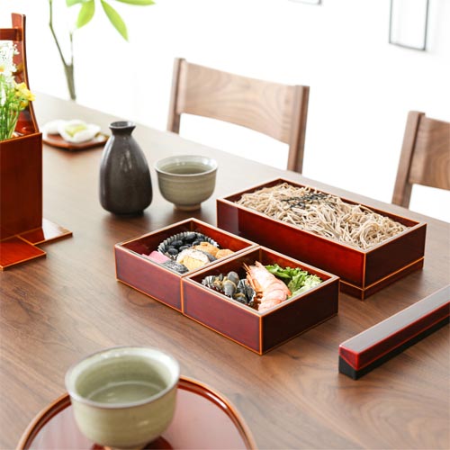 楽天市場】飛騨春慶 元田漆器 料理箱 伝統工芸品 木製 お重箱