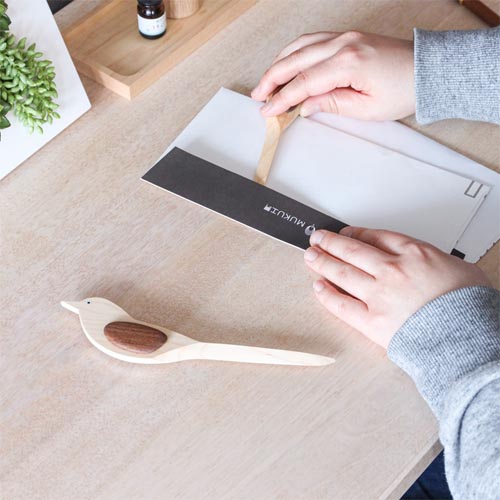 楽天市場】旭川クラフト 鈴木工房 ペーパーナイフ セキレイ 国産