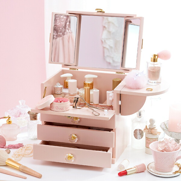 楽天市場】【直送】クリスタル取っ手コスメボックス｜姫系 かわいい