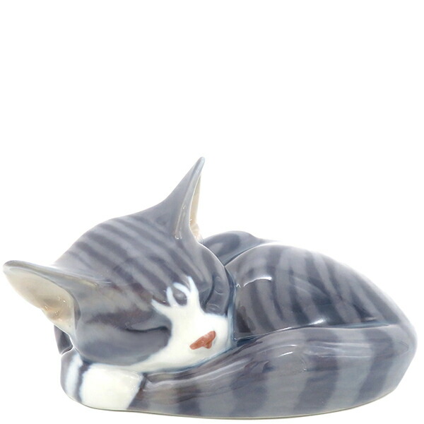 ロイヤルコペンハーゲン フィギュリン 眠り猫 置き物 北欧雑貨