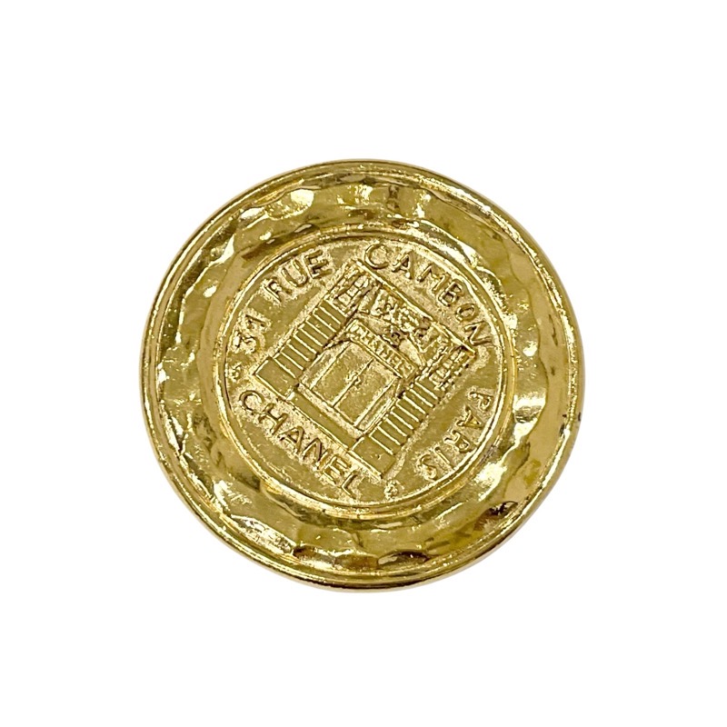 シャネル CHANEL ブローチ コサージュ ゴールド ロゴ ヴィンテージ：My